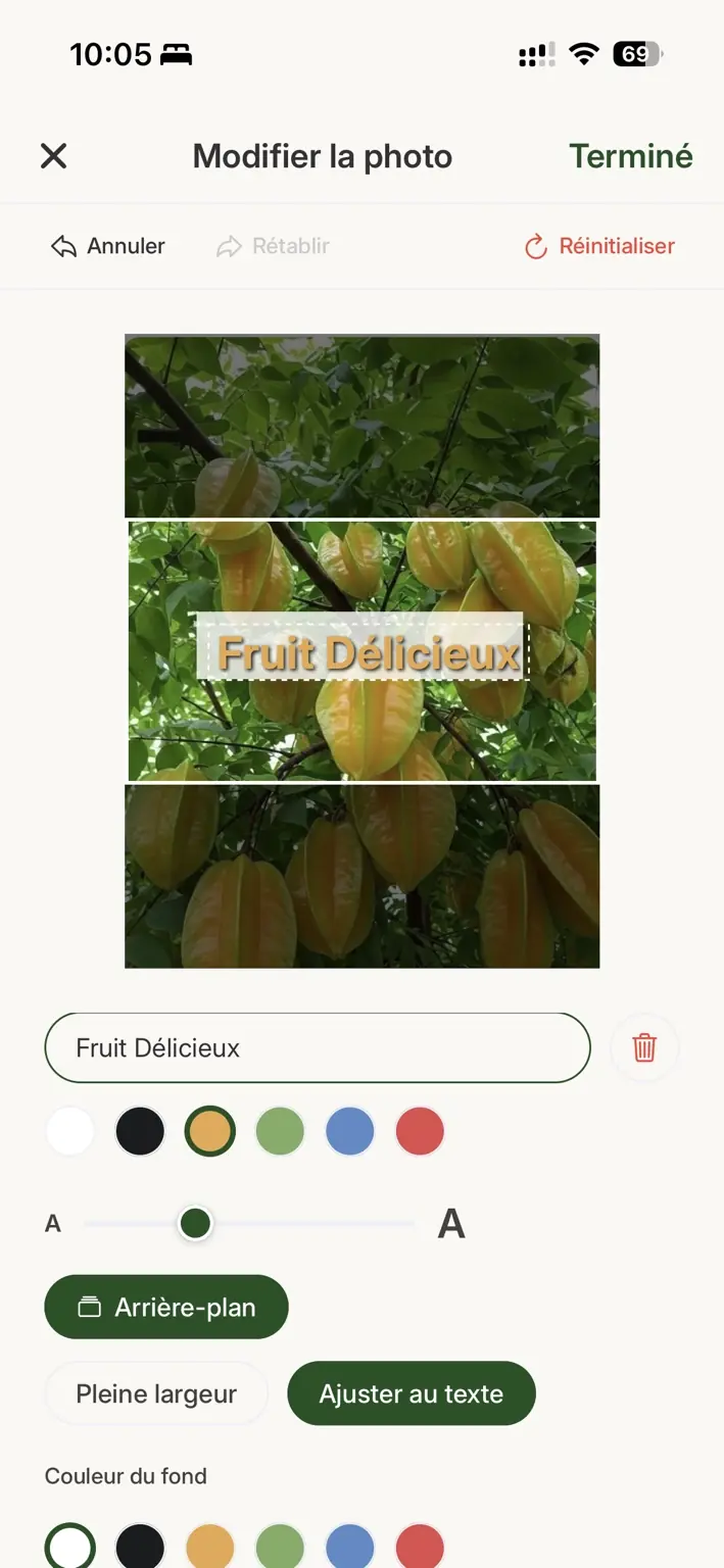 Éditeur photo de TalkaTree en français