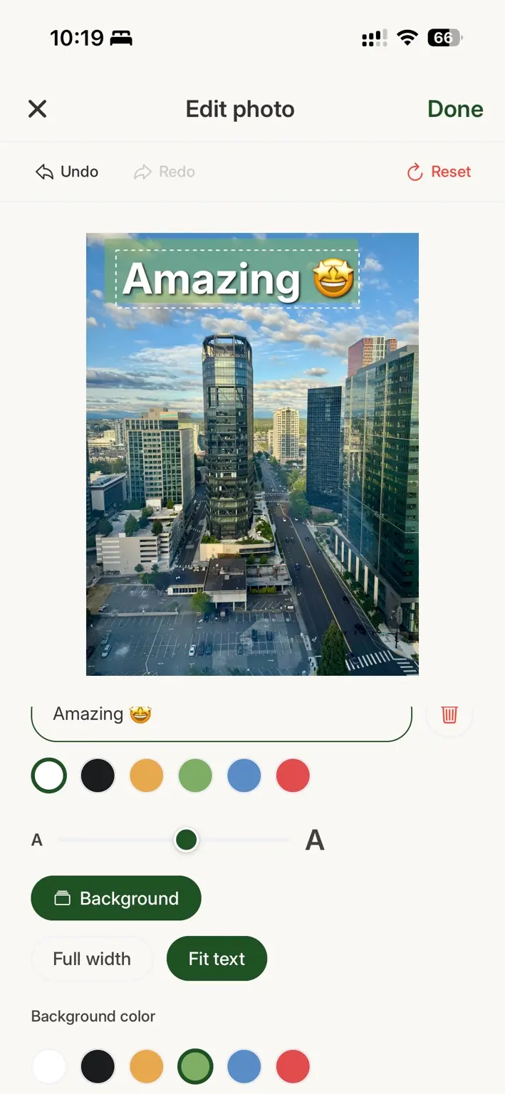 TalkaTree photo text editor in English